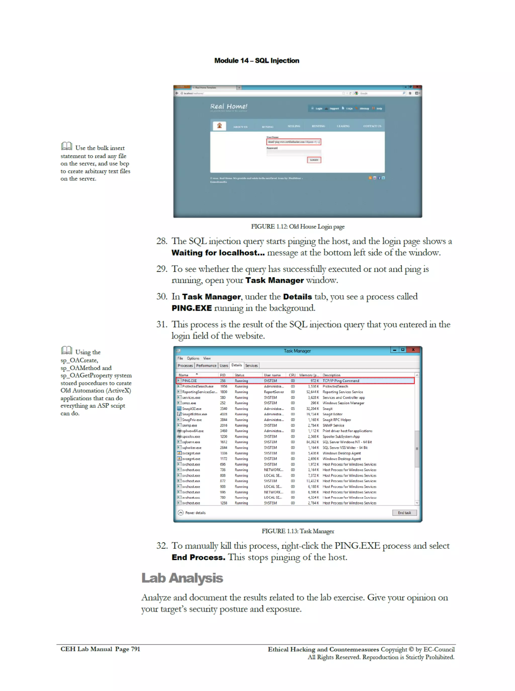 Cehv8 Labs - Module14: SQL Injection