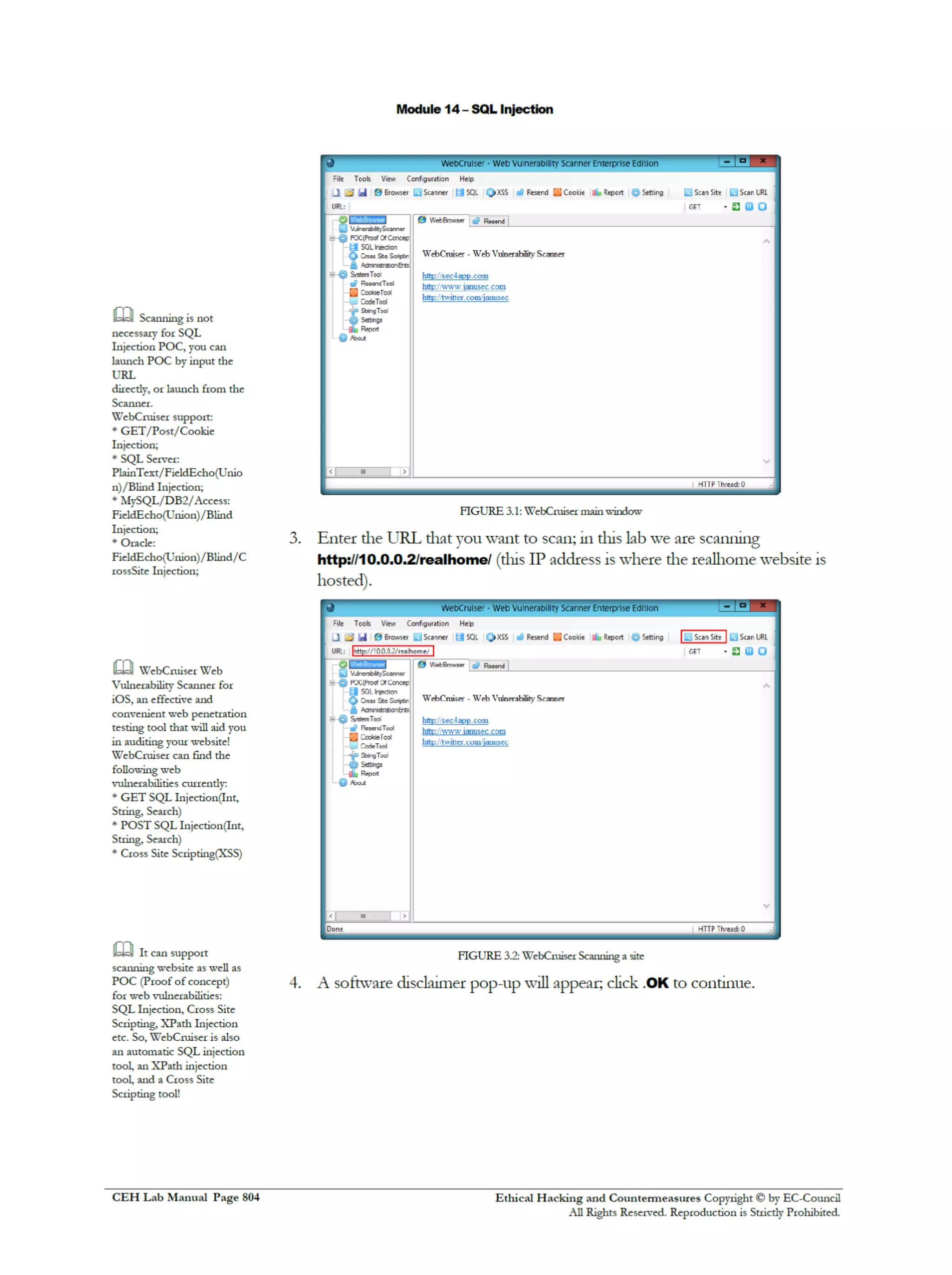 Cehv8 Labs - Module14: SQL Injection