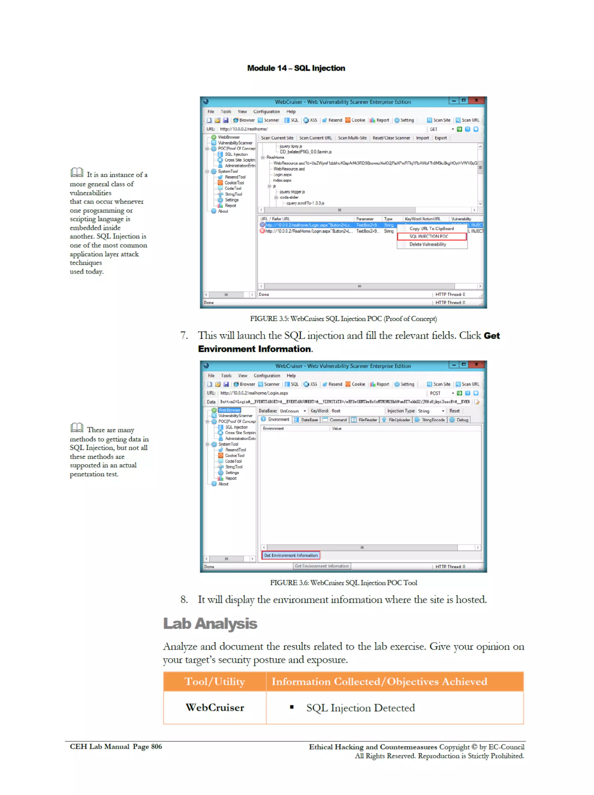 Cehv8 Labs - Module14: SQL Injection