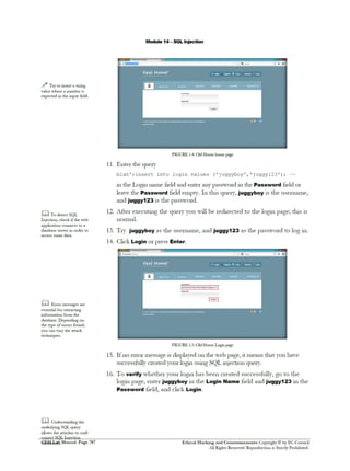 Cehv8 Labs - Module14: SQL Injection