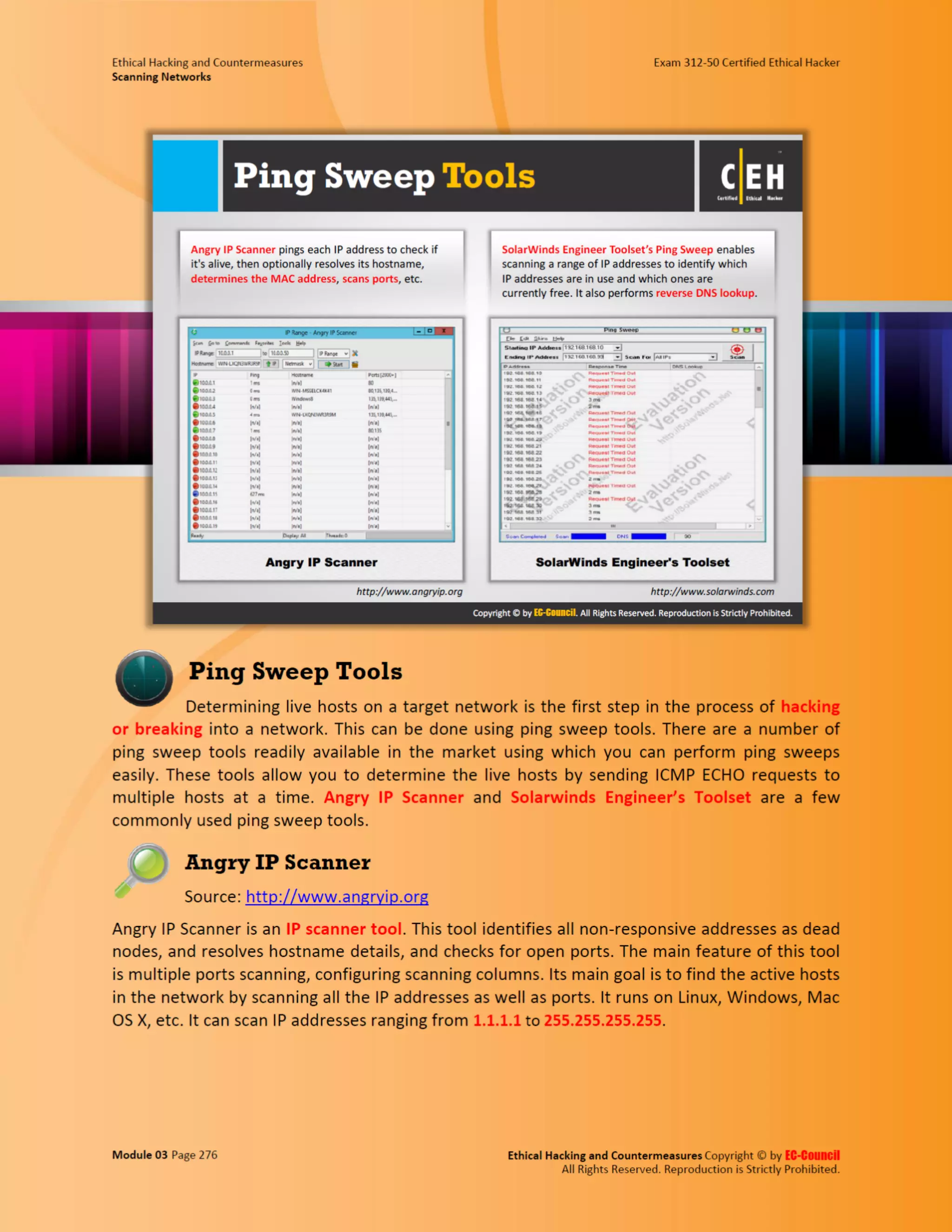 Cehv8 - Module 03: Scanning Networks
