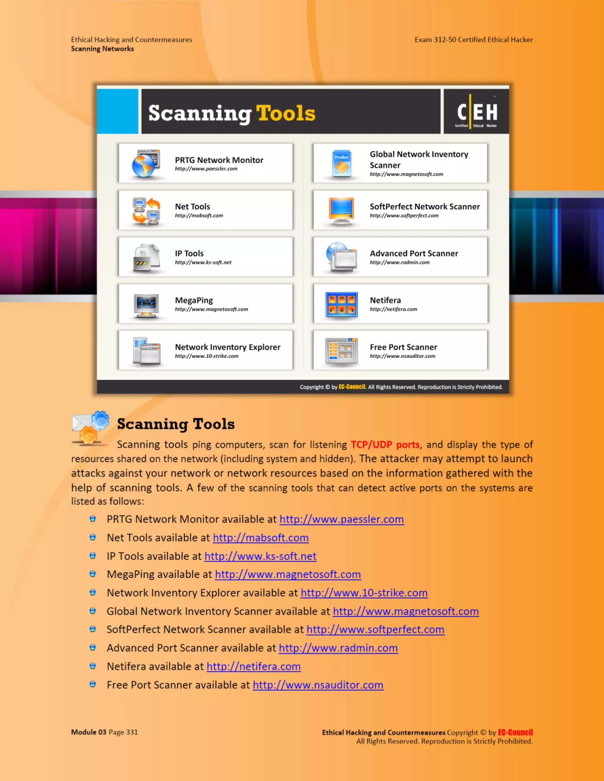 Cehv8 - Module 03: Scanning Networks