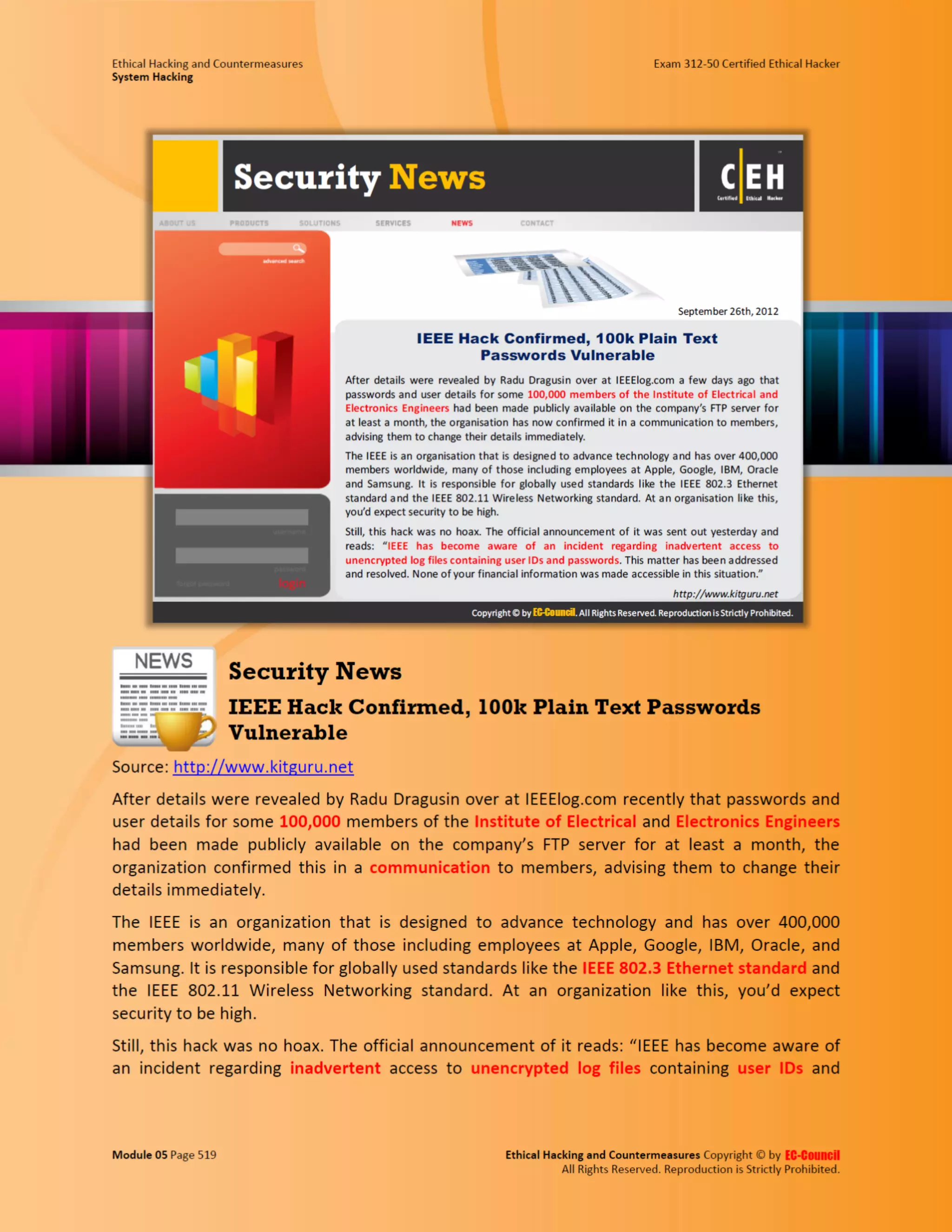 Cehv8 - Module 05: System Hacking