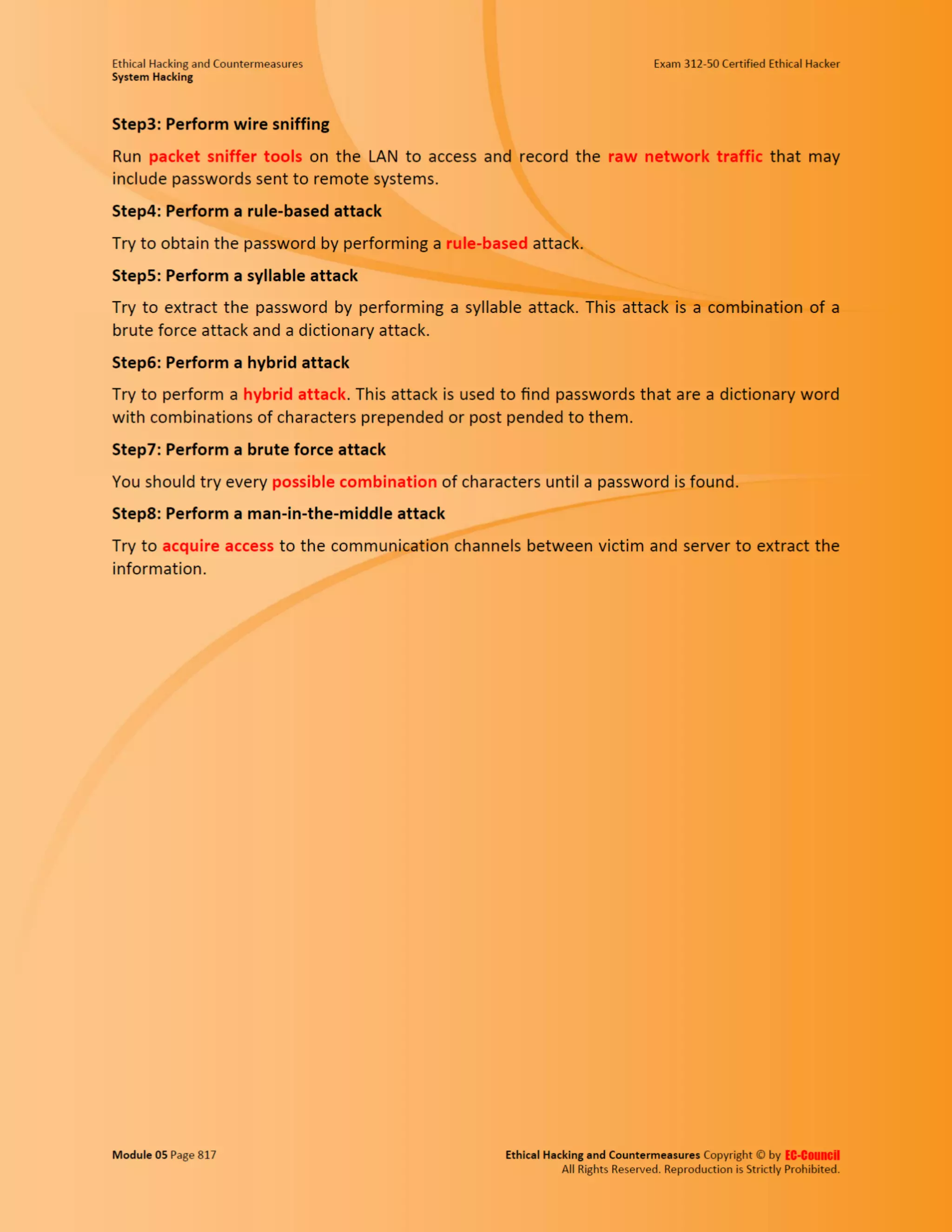 Cehv8 - Module 05: System Hacking