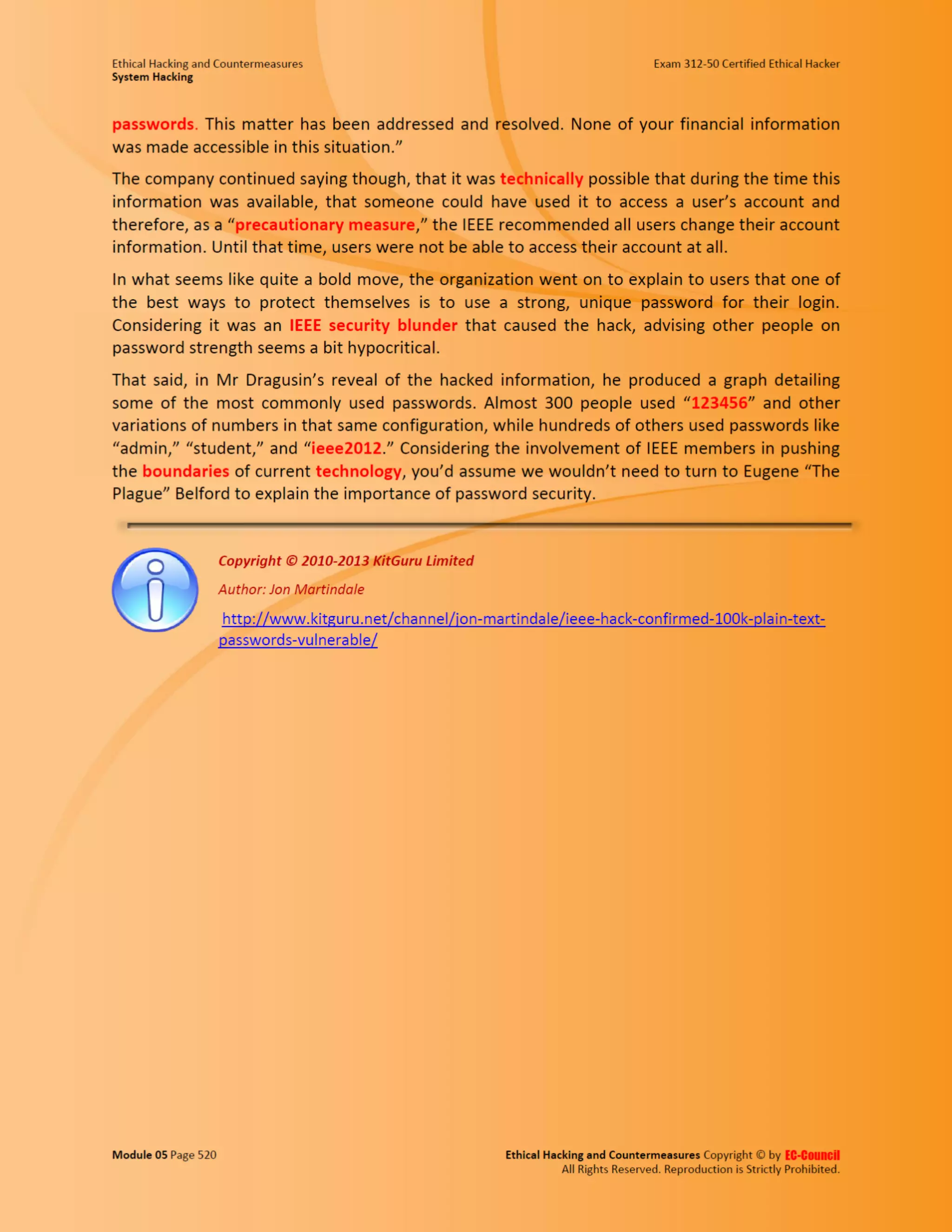 Cehv8 - Module 05: System Hacking