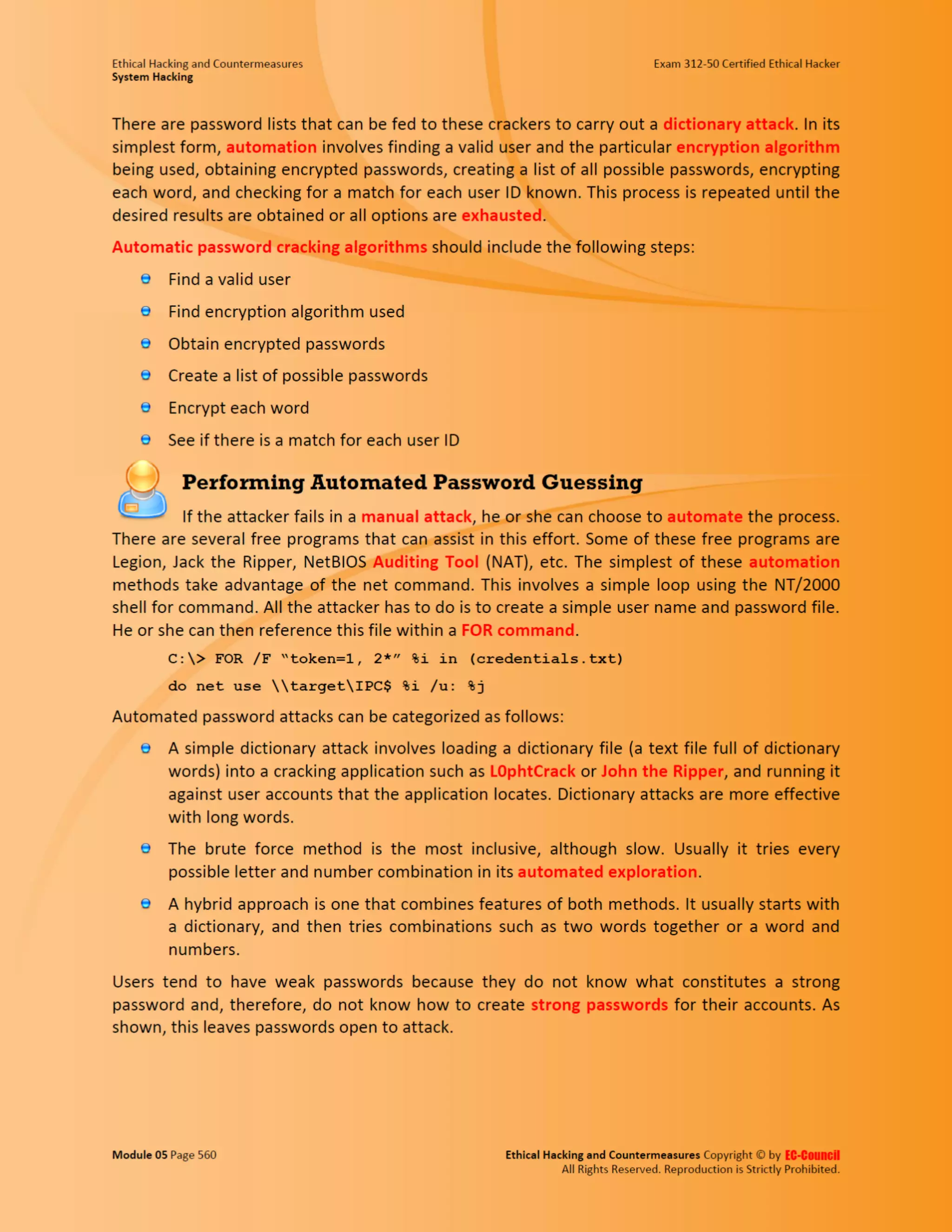 Cehv8 - Module 05: System Hacking