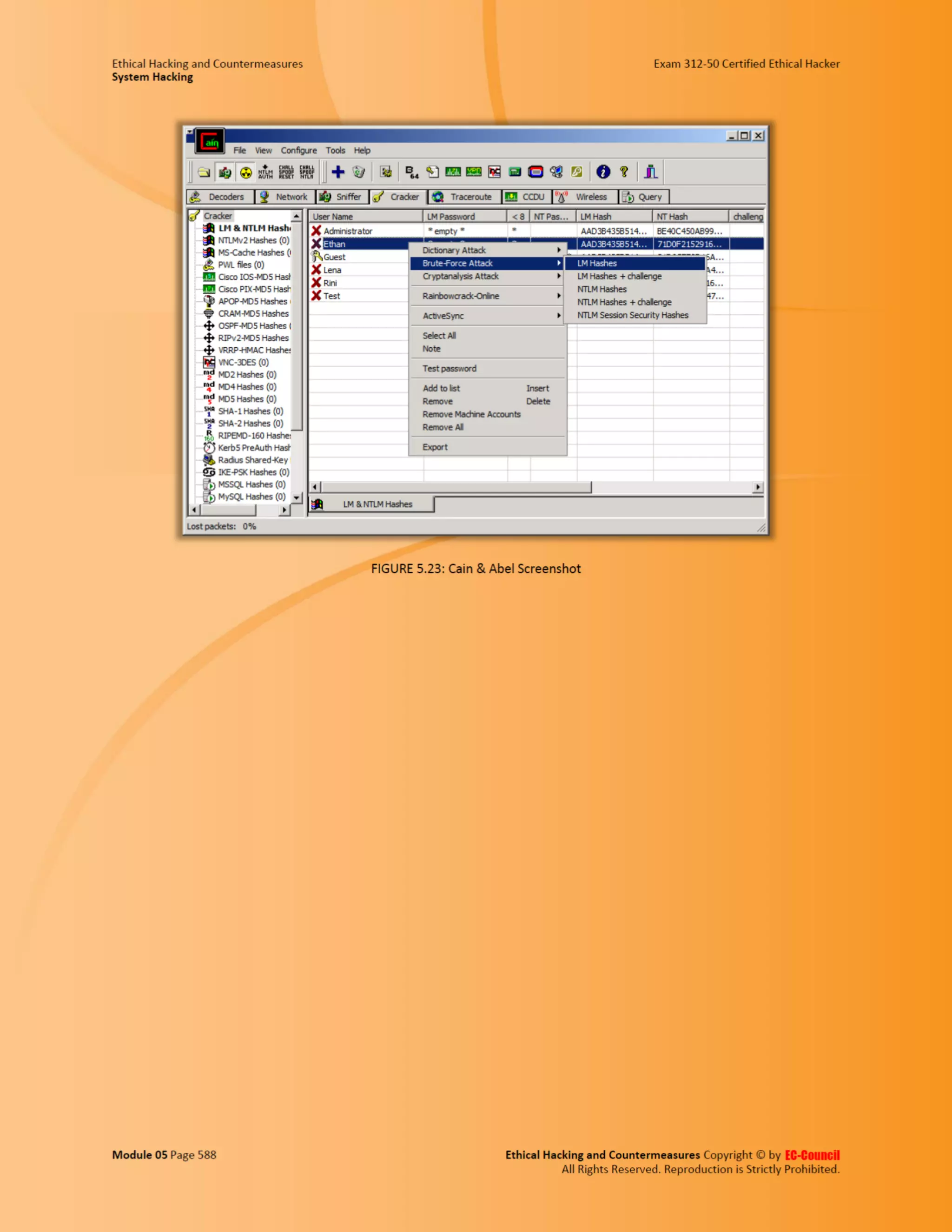 Cehv8 - Module 05: System Hacking