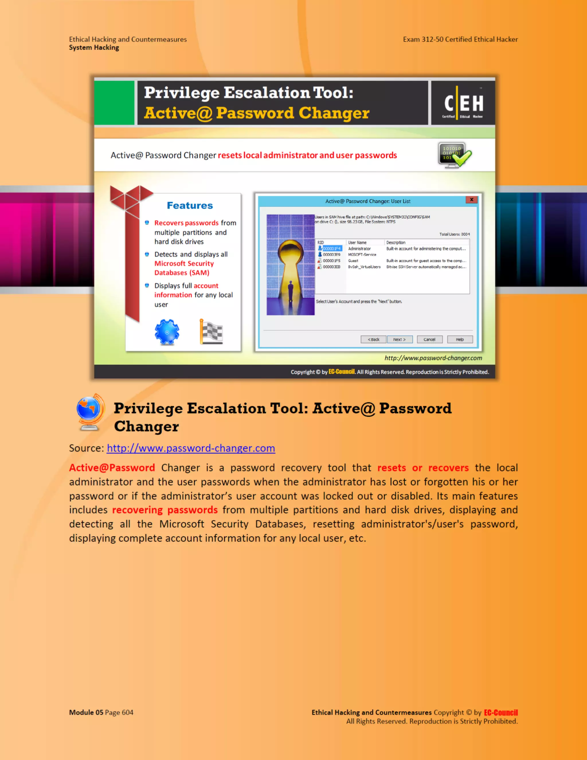 Cehv8 - Module 05: System Hacking