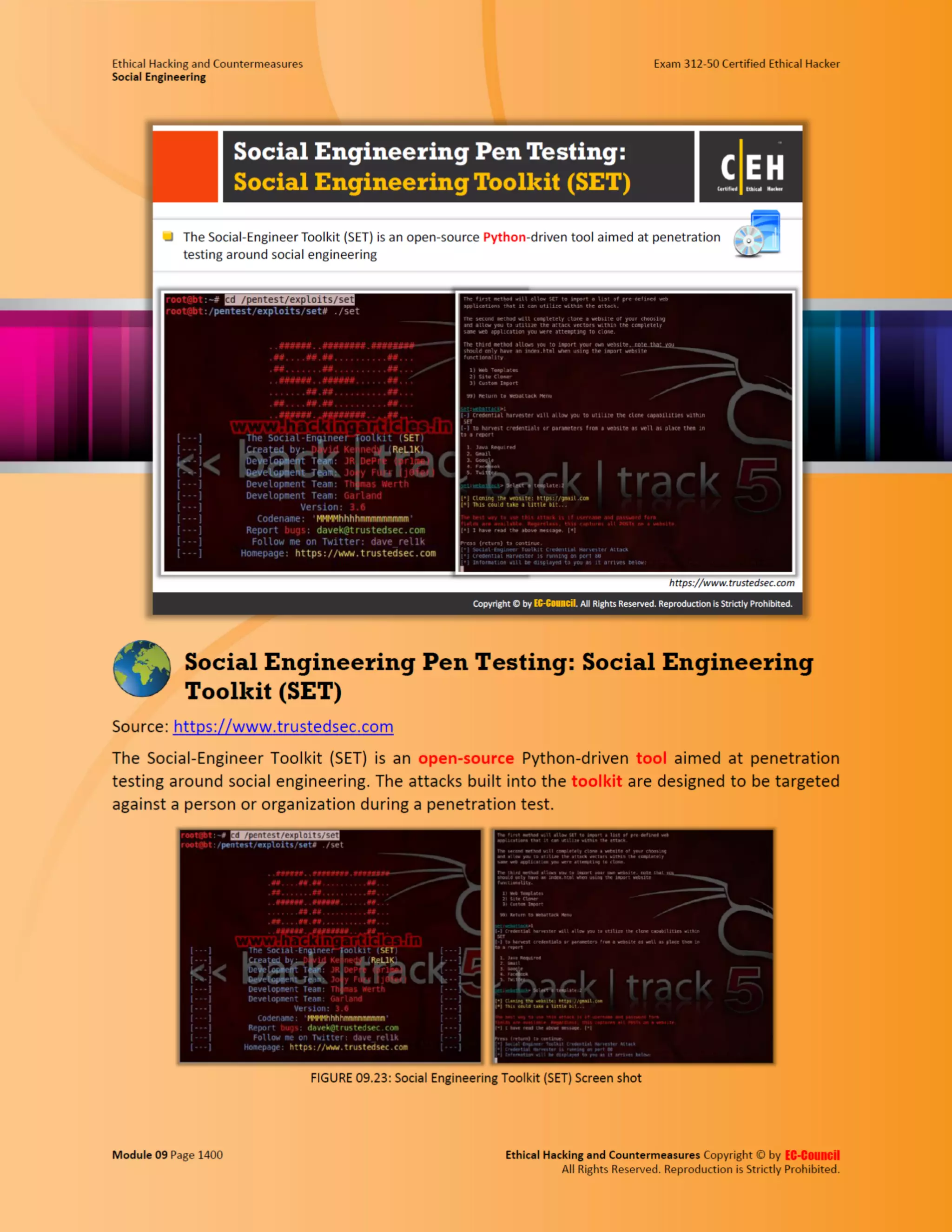 Cehv8 - Module 09: Social Engineering.
