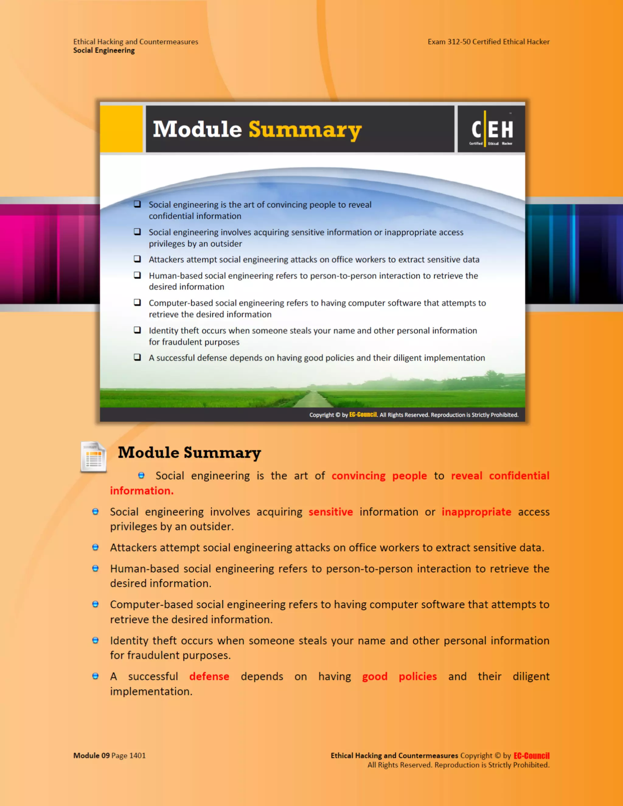 Cehv8 - Module 09: Social Engineering.