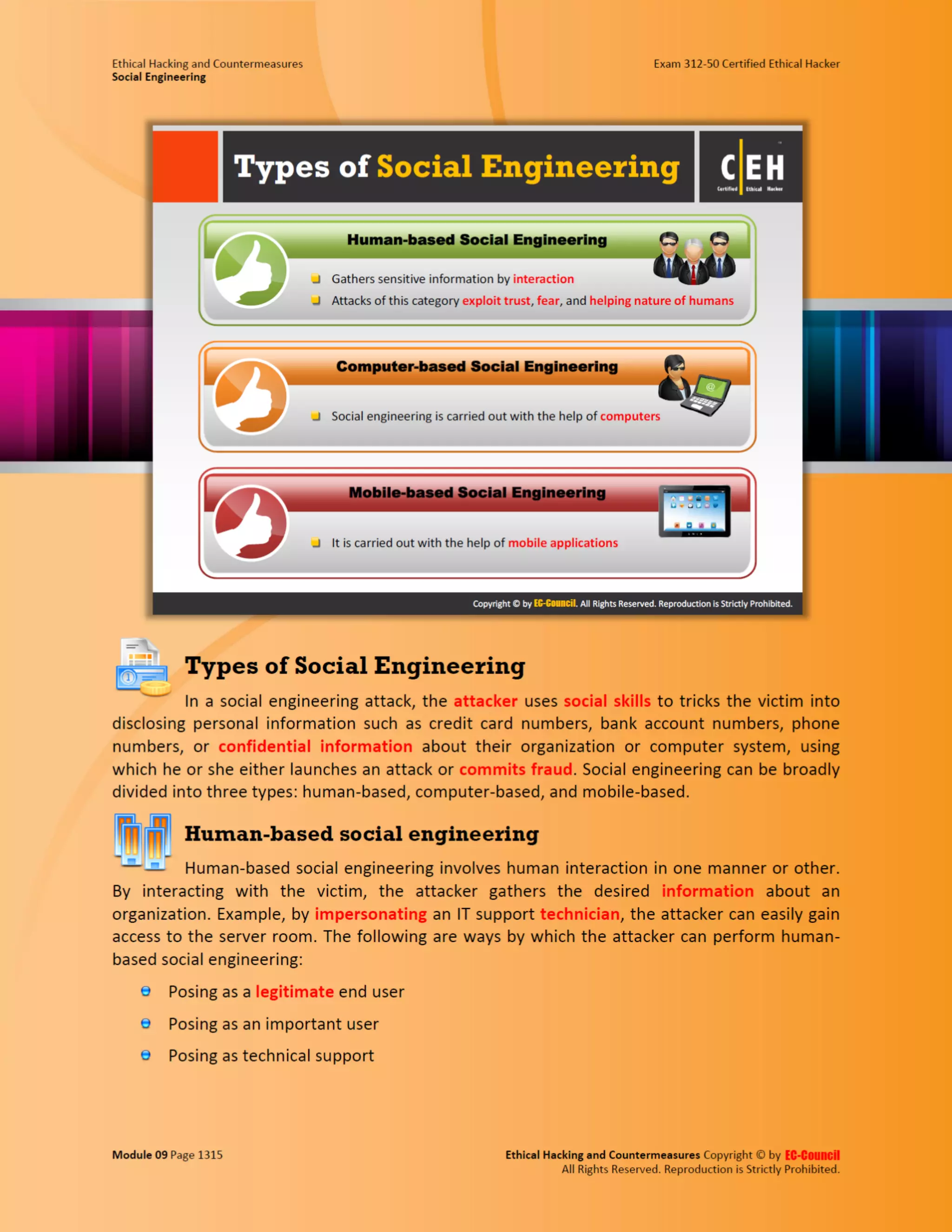 Cehv8 - Module 09: Social Engineering.