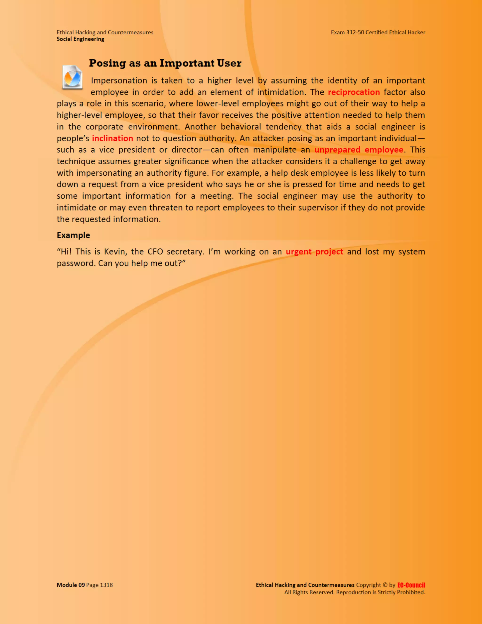 Cehv8 - Module 09: Social Engineering.