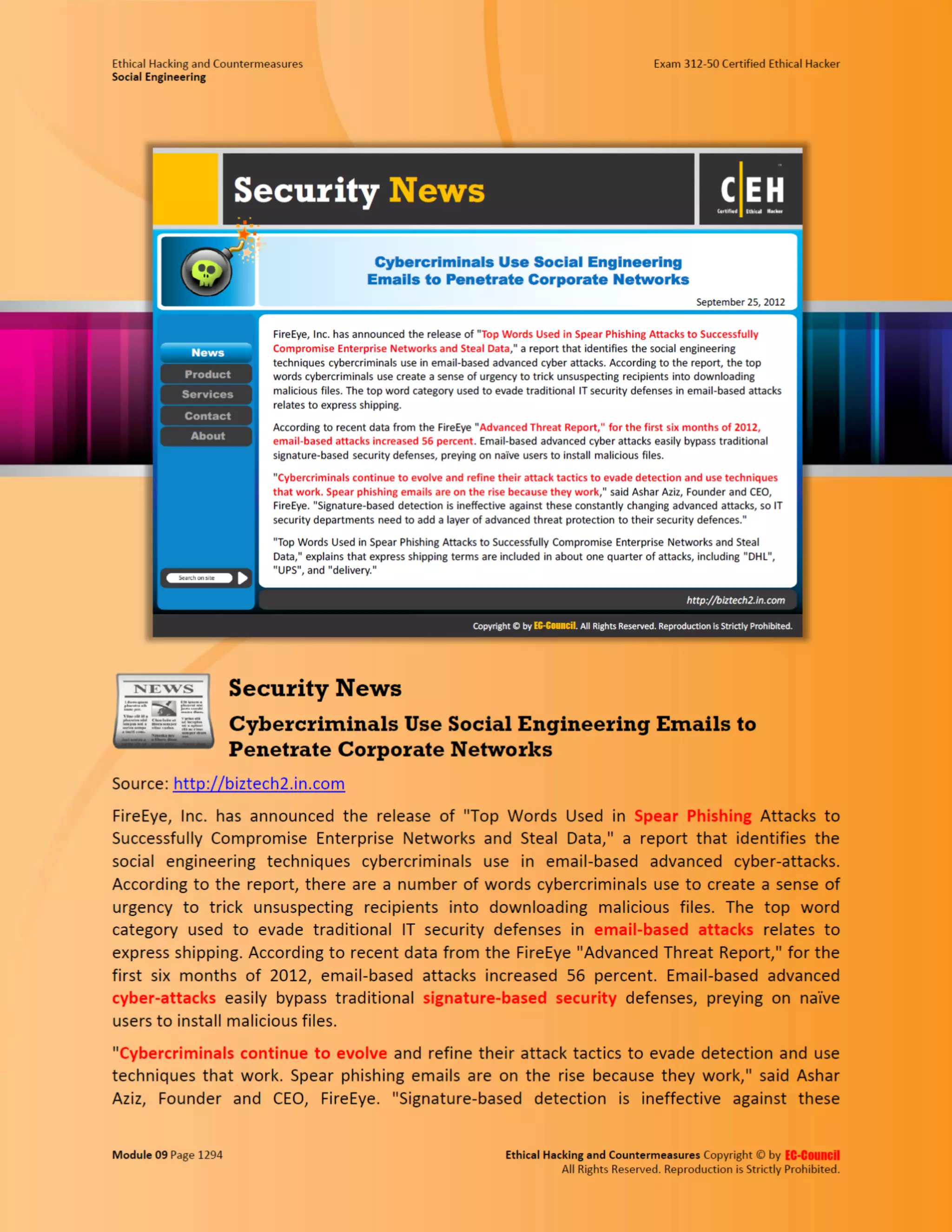 Cehv8 - Module 09: Social Engineering.