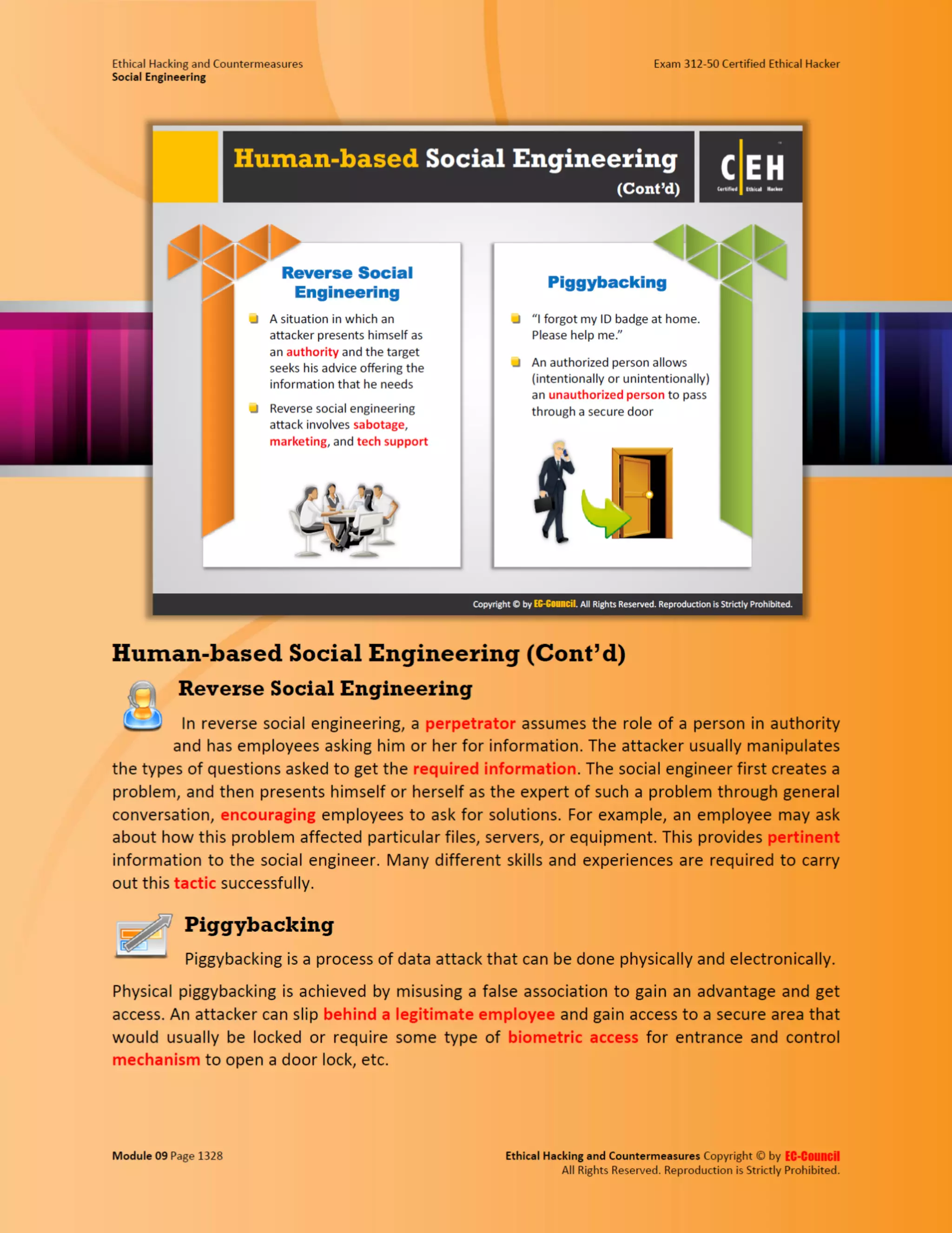 Cehv8 - Module 09: Social Engineering.