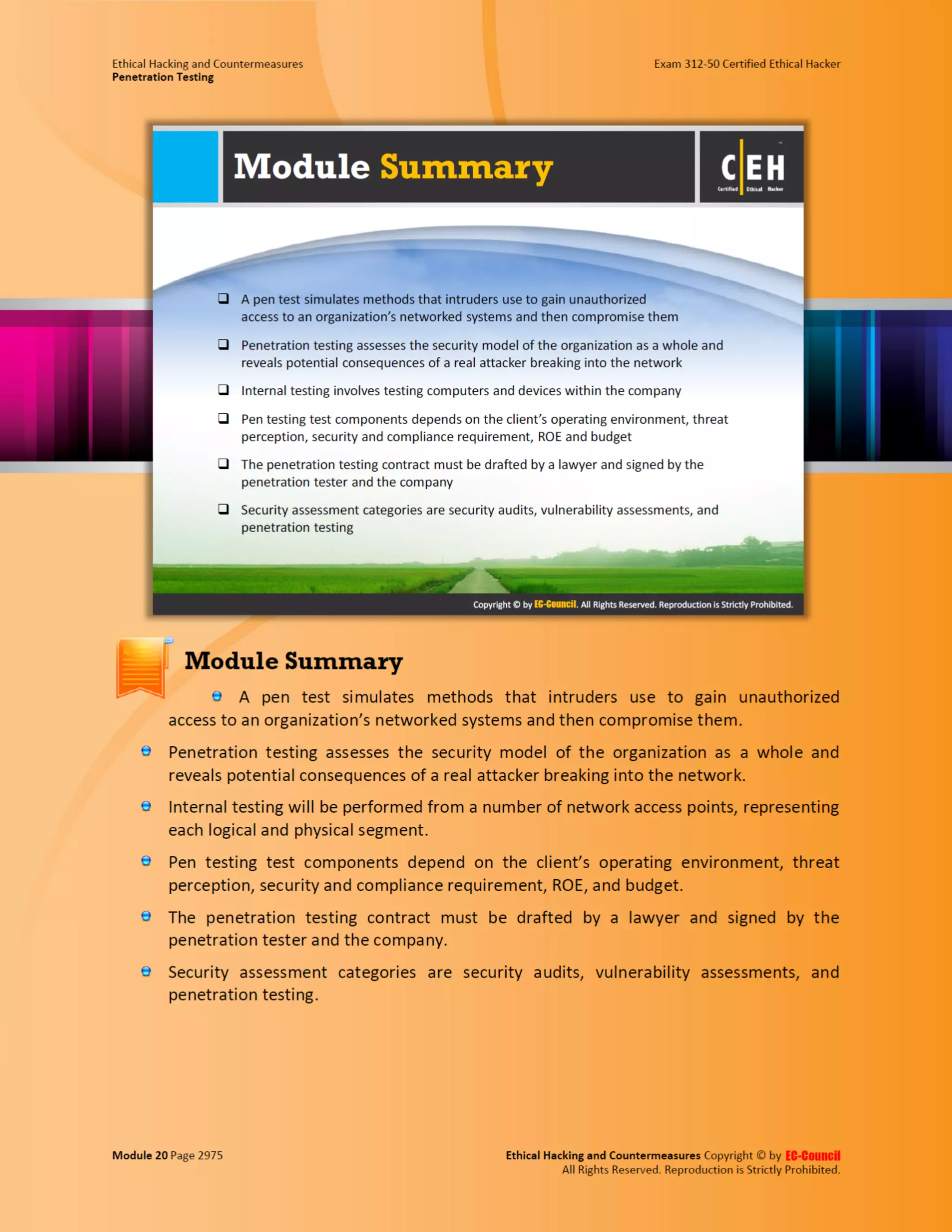 Cehv8 - Module 20: penetration testing