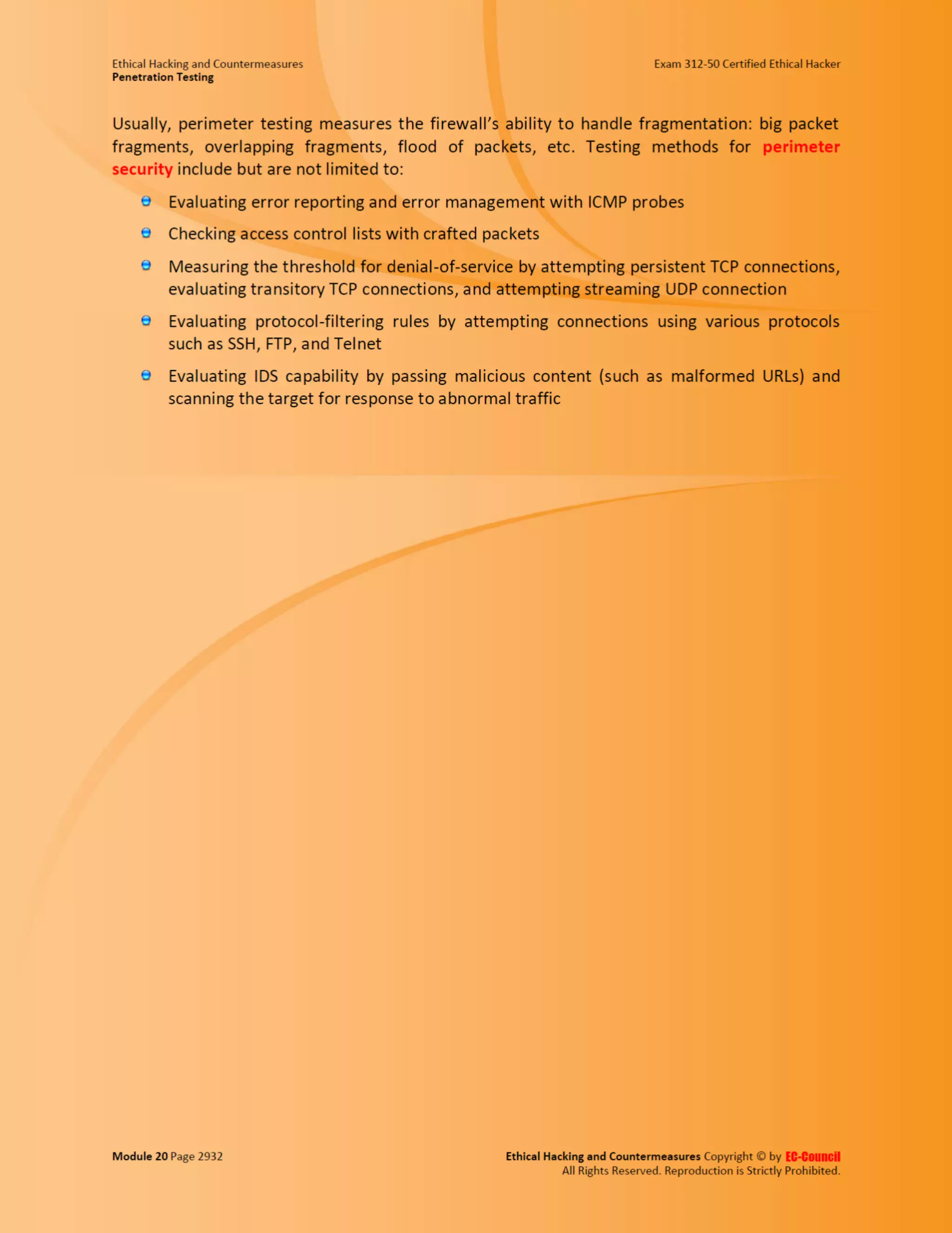 Cehv8 - Module 20: penetration testing