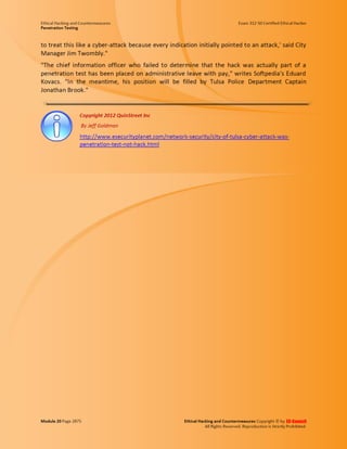 Cehv8 - Module 20: penetration testing