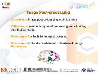 <ul><li>Image Post-processing  </li></ul><ul><ul><ul><li>Centralizing  image post-processing in clinical trials </li></ul>...