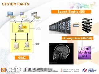 GIMC SYSTEM PARTS Search Engine (SE) Anonymizer (ANON) DICOM Morphing BET 