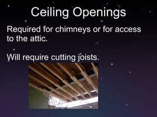 Ceiling Openings ,[object Object],[object Object]