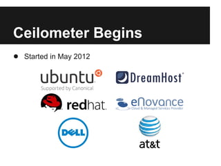 Ceilometer Begins
● Started in May 2012
 