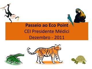 Passeio ao Eco Point
CEI Presidente Médici
  Dezembro - 2011
 