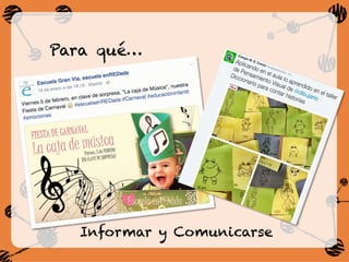 Para qué…
Informar y Comunicarse
 
