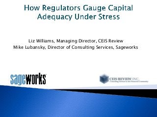 Liz Williams, Managing Director, CEIS Review
Mike Lubansky, Director of Consulting Services, Sageworks

 