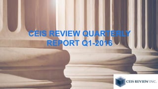 CEIS REVIEW QUARTERLY
REPORT Q1-2016
 
