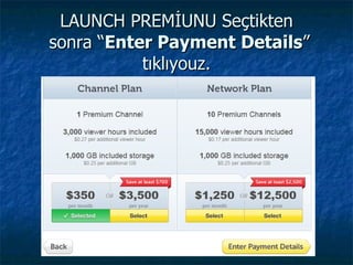 LAUNCH PREMİUNU Seçtikten   sonra “ Enter Payment Details ” tıklıyouz. 