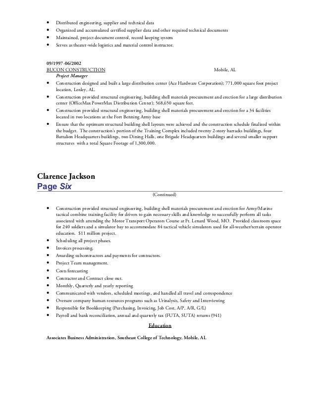 purchasing manager resume