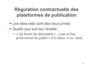 Publier sur internet : restrictions techniques et contractuelles