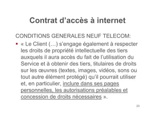 Publier sur internet : restrictions techniques et contractuelles