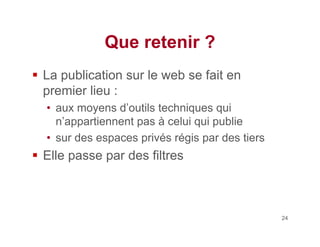 Publier sur internet : restrictions techniques et contractuelles