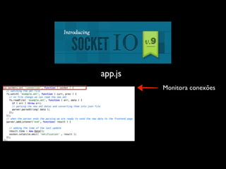 app.js
         Monitora conexões
 
