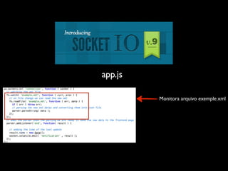 app.js

         Monitora arquivo exemple.xml
 