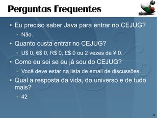 Apresentando o CEJUG e o poder do Java