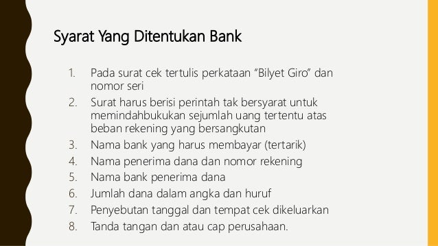 Ce k & bilyet giro