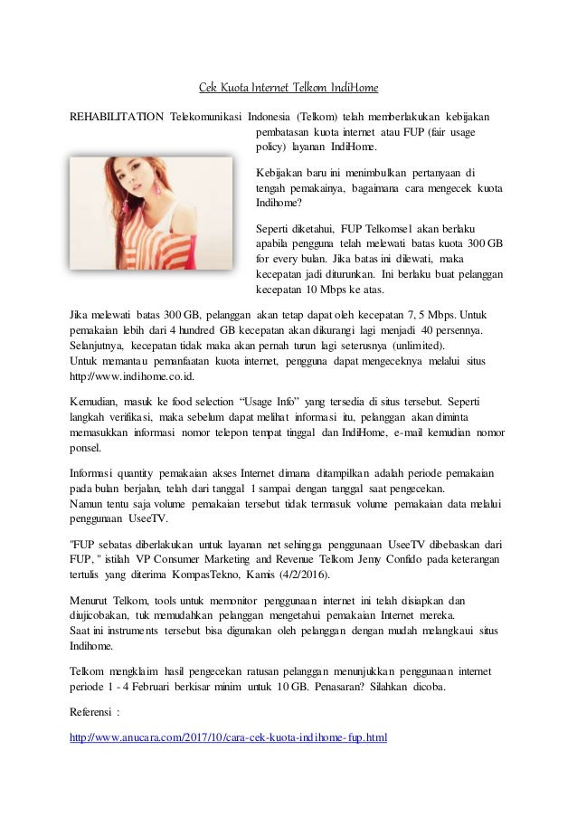 Cek Kuota Internet Telkom Indihome Mudah