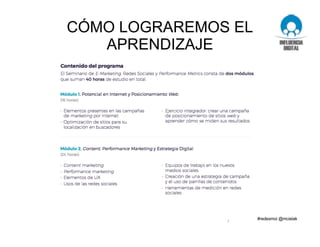 CÓMO LOGRAREMOS EL
APRENDIZAJE
7
 