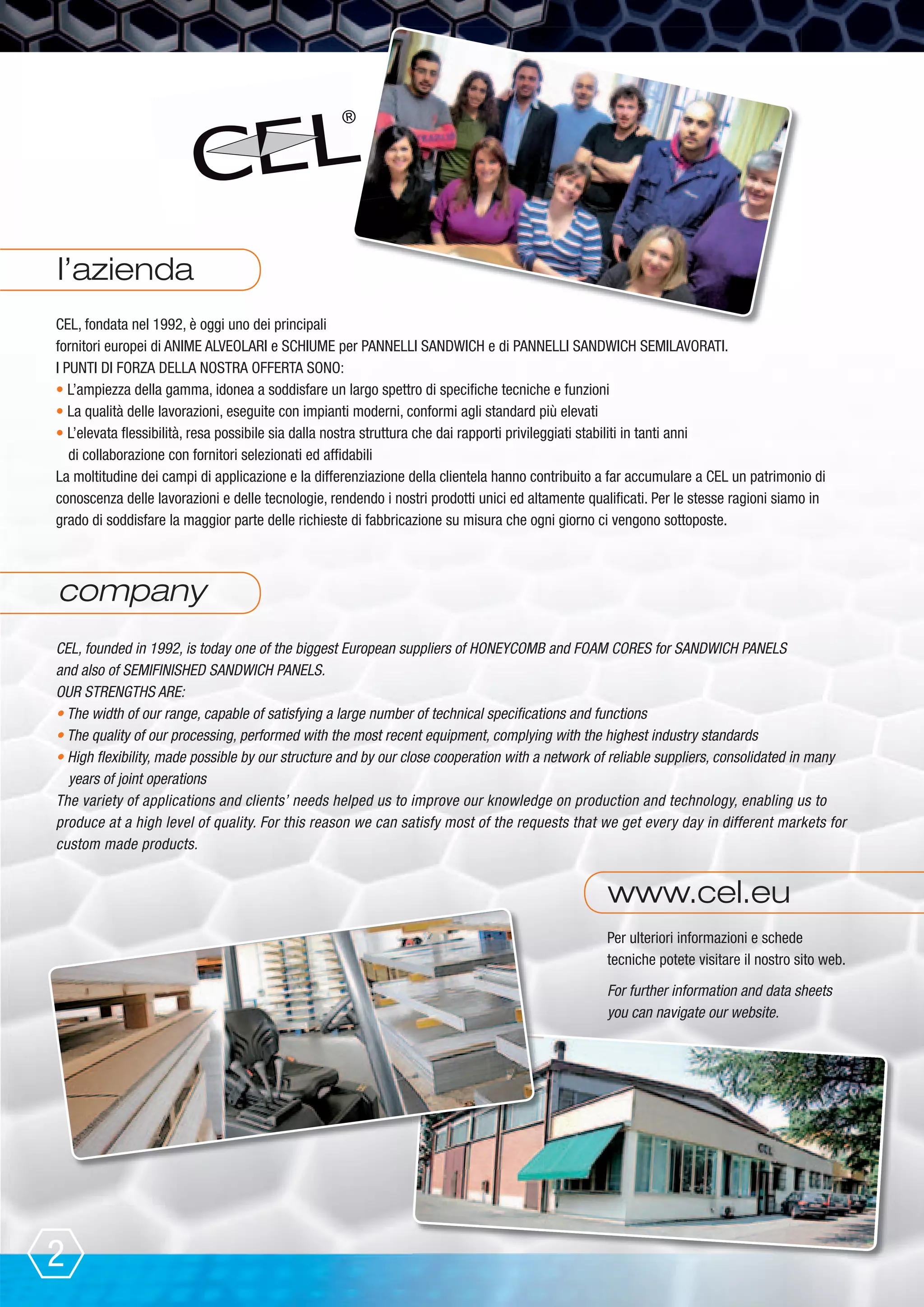 CEL Components honeycomb and sandwich panel borchure | PDF