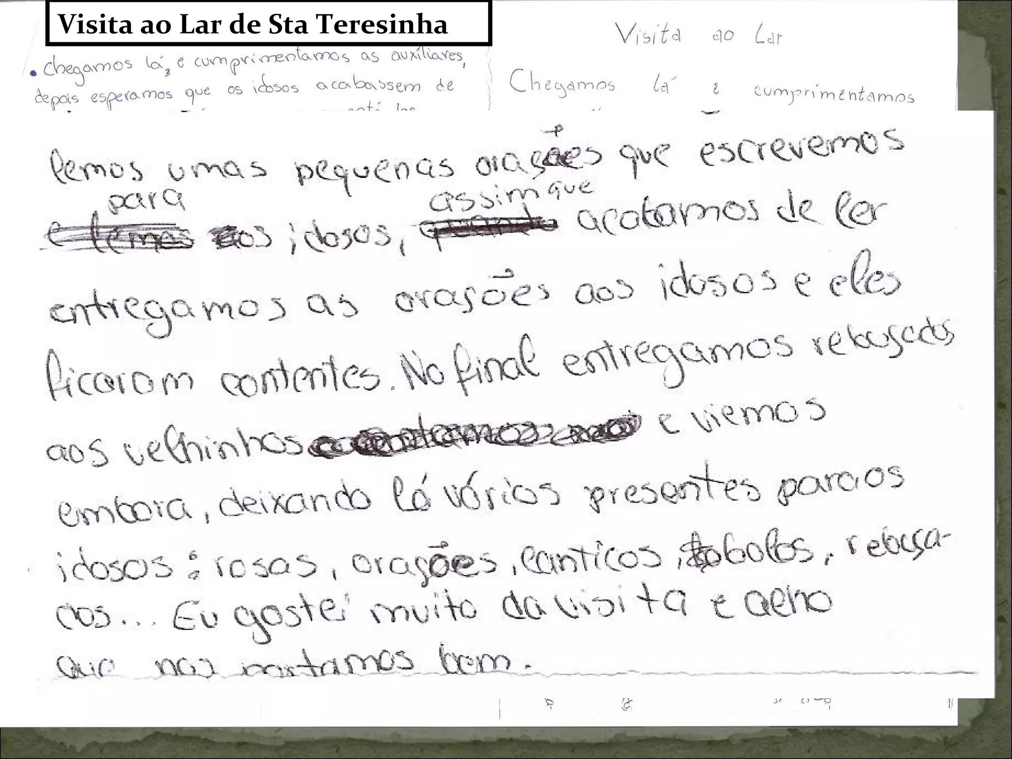 Visita ao Lar de Sta Teresinha