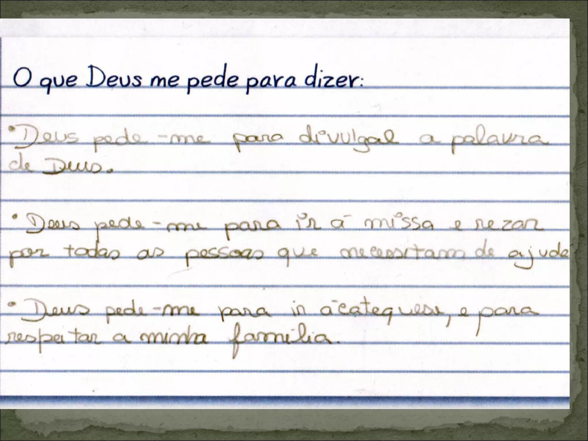 Trabalhos do 5 ano catequese