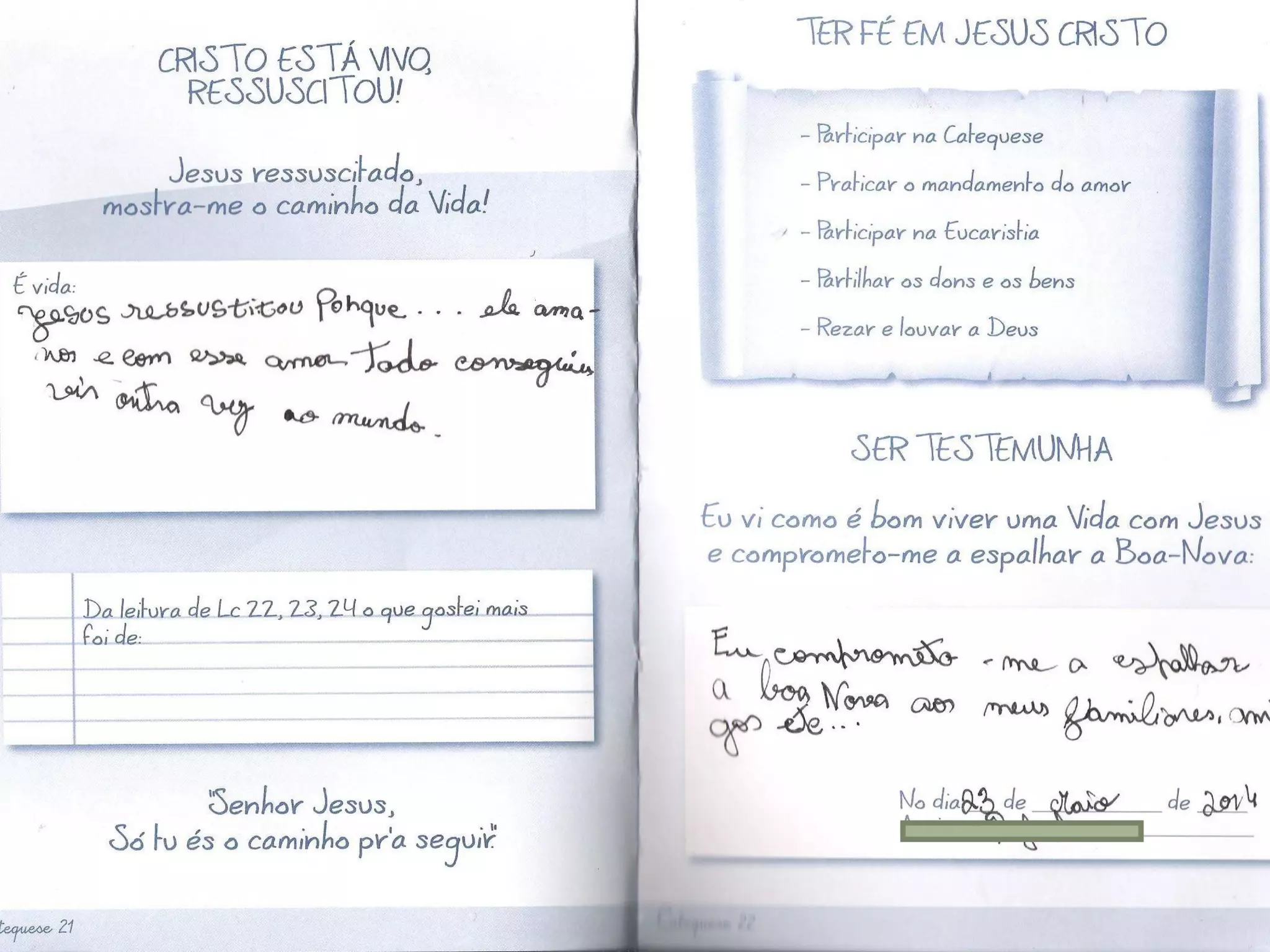 Trabalhos do 5 ano catequese