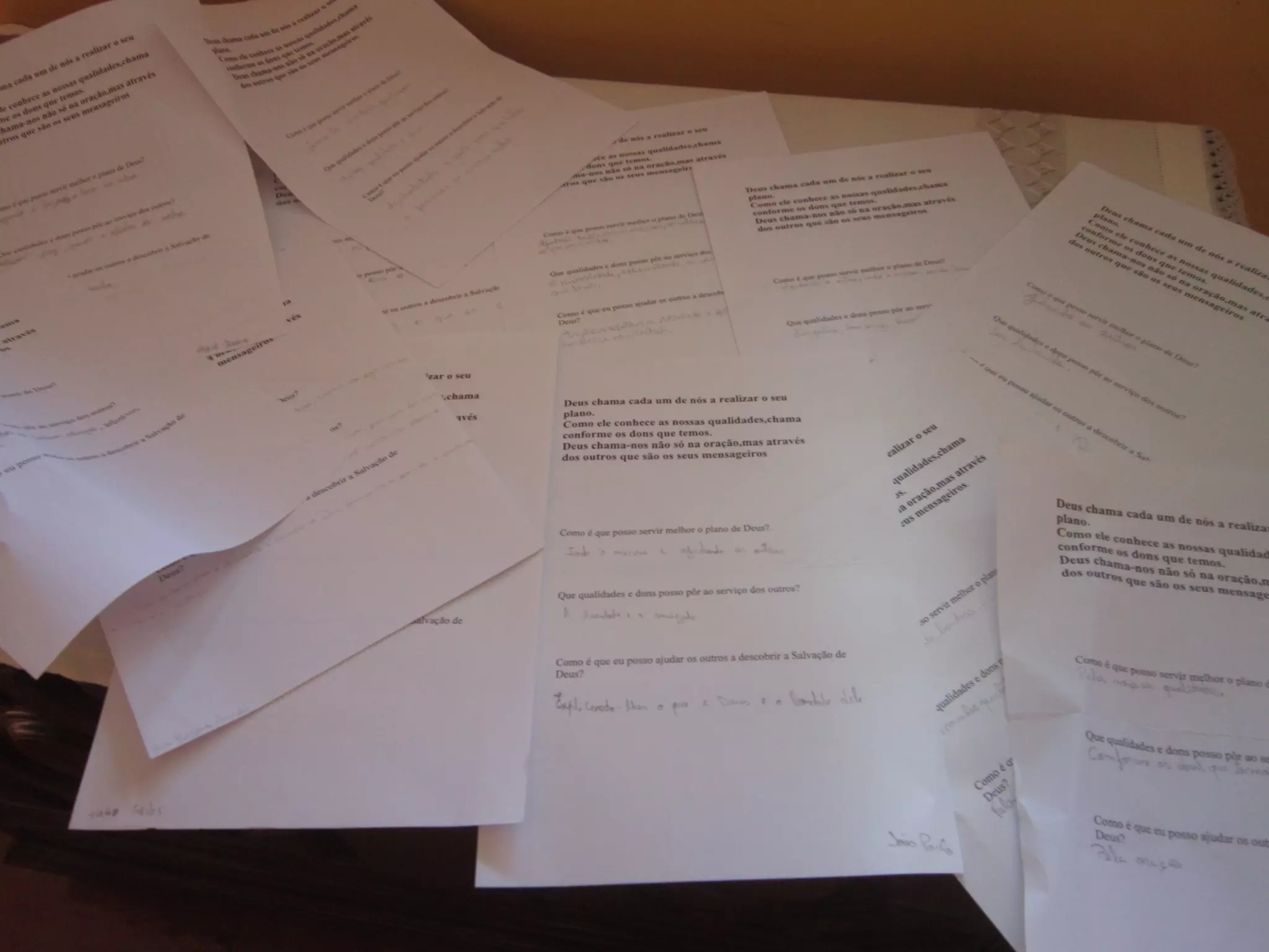 Trabalhos do 5 ano catequese