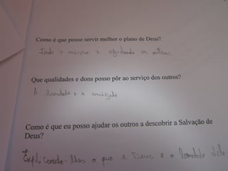 Trabalhos do 5 ano catequese