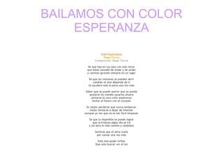 BAILAMOS CON COLOR ESPERANZA 