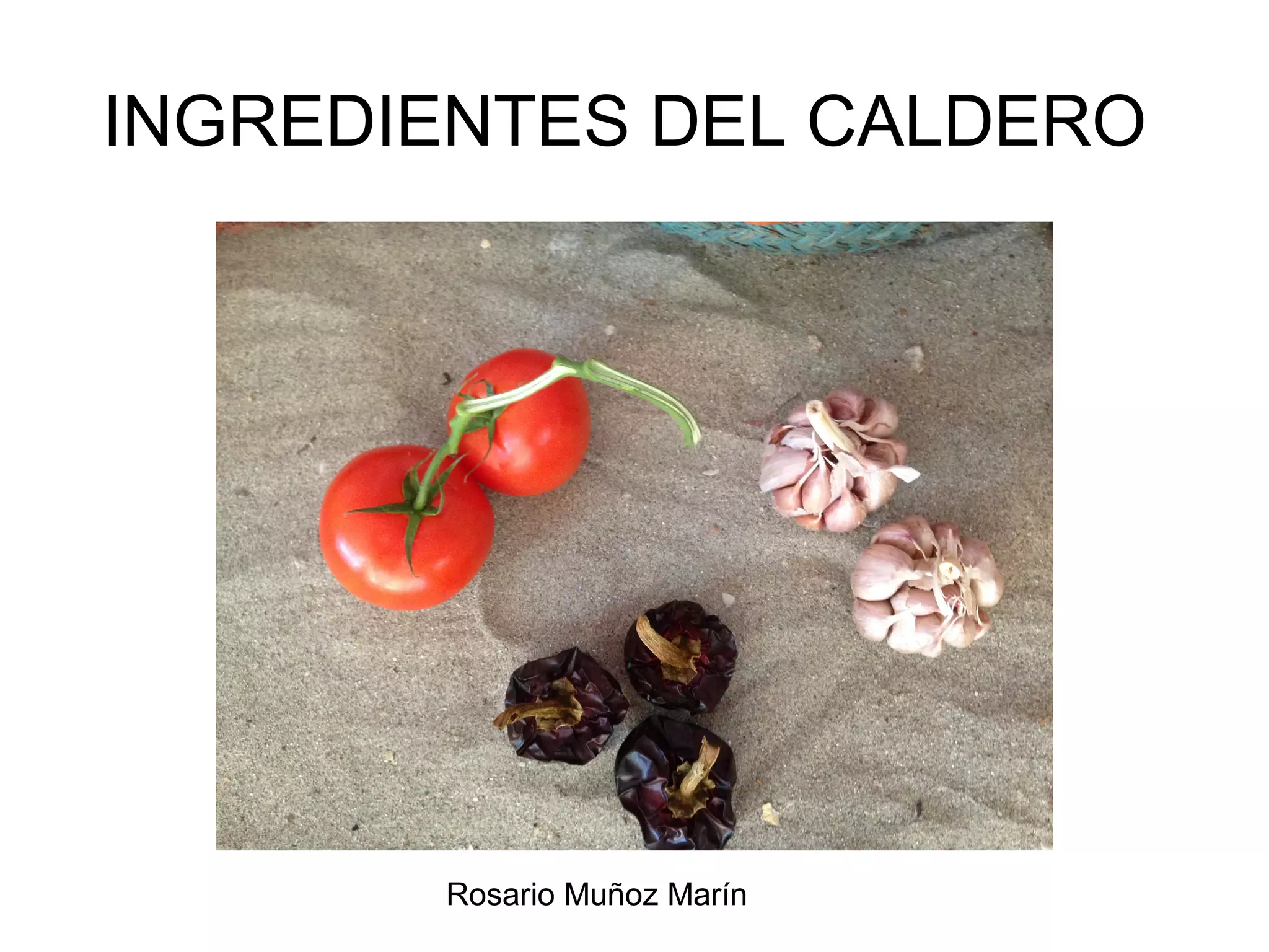 Rosario Muñoz Marín
INGREDIENTES DEL CALDERO
 
