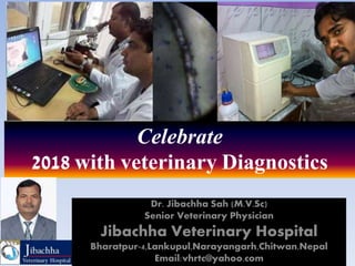Celebrate
2018 with veterinary Diagnostics
Dr. Jibachha Sah (M.V.Sc)
Senior Veterinary Physician
Jibachha Veterinary Hospital
Bharatpur-4,Lankupul,Narayangarh,Chitwan,Nepal
Email:vhrtc@yahoo.com
 